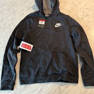 Nike Embroidered Logo Black Hoodie 939642-010 Boys Grade School Size L